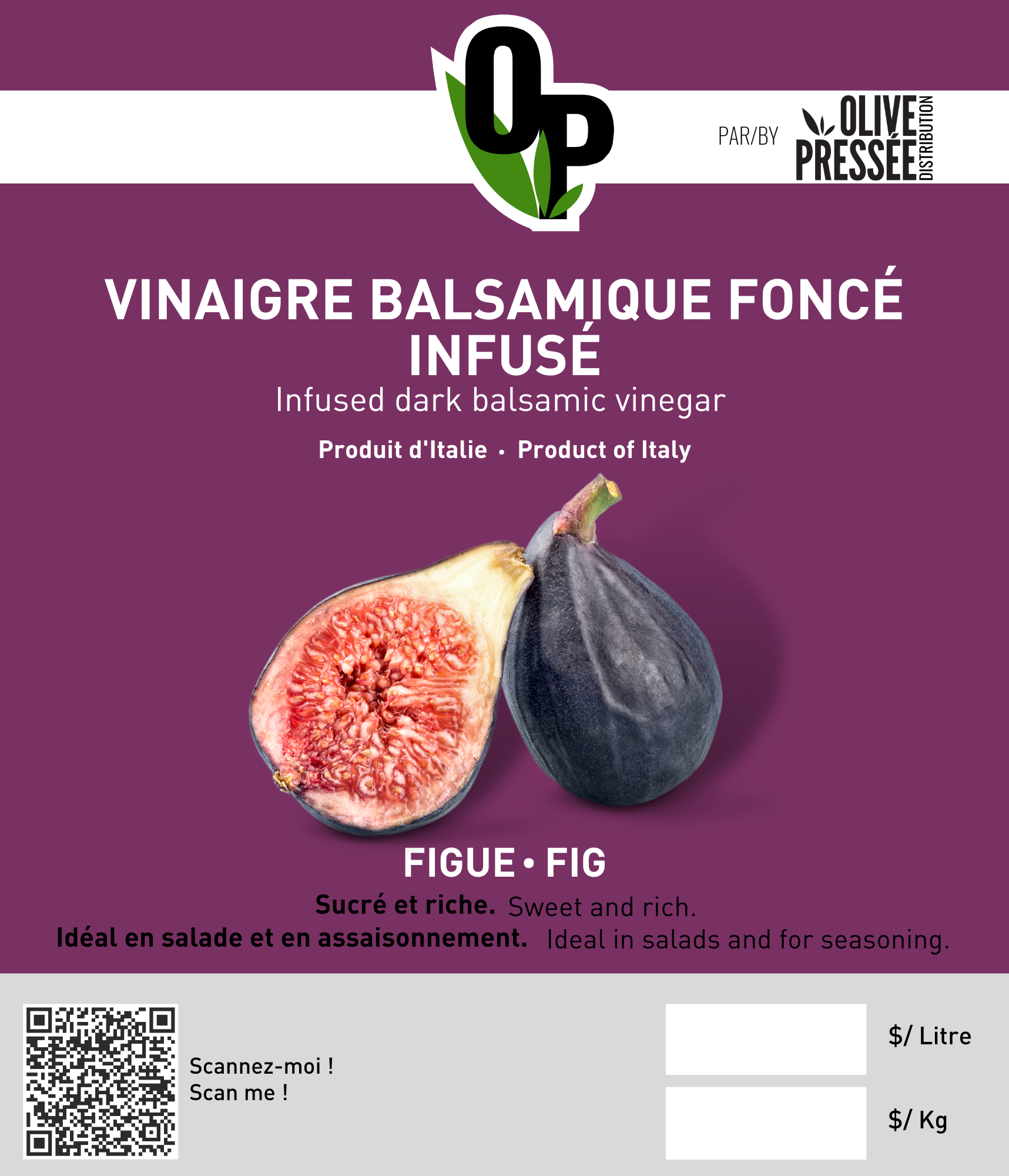 Produit, Figue & Balsamique